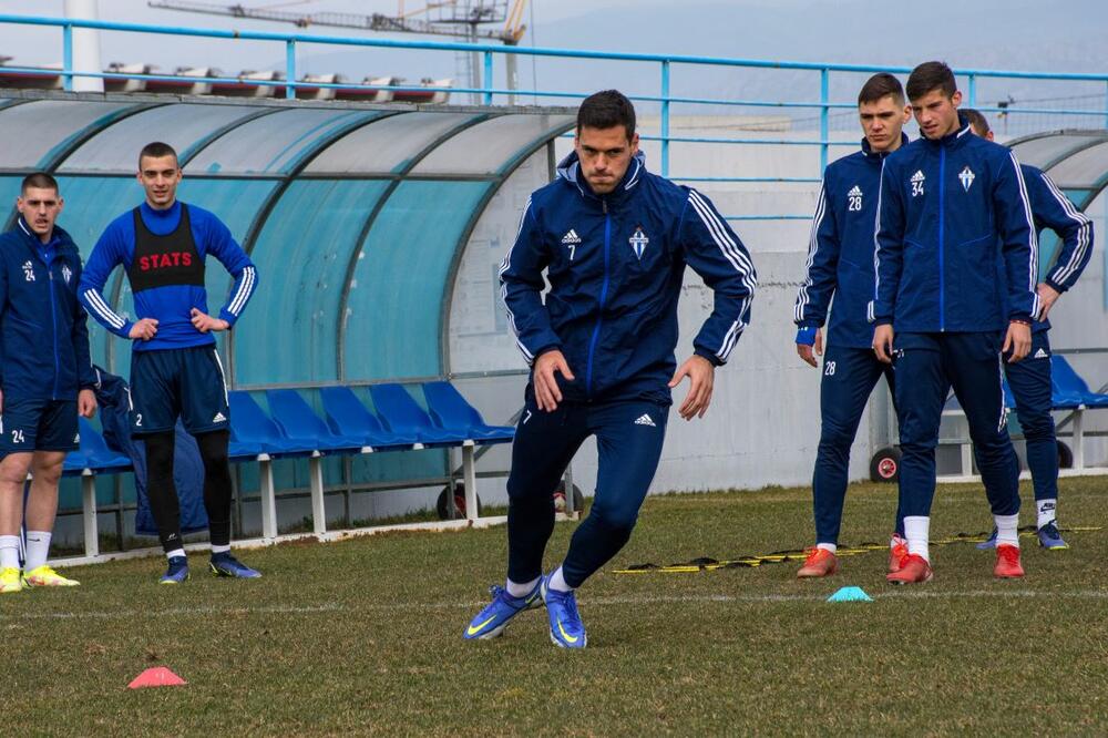 Stefan Miloševuć na treningu Budućnosti, Foto: FK Budućnost