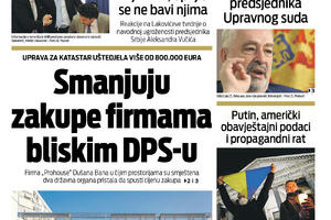 Naslovna strana "Vijesti" za 16. februar 2022.