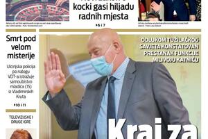 Naslovna strana "Vijesti" za 18. februar 2022.