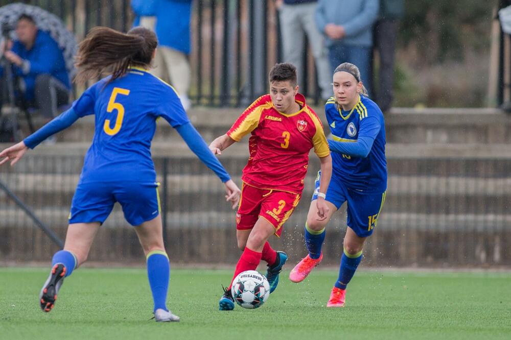 Jovana Vučinić na meču sa BiH, Foto: FSCG