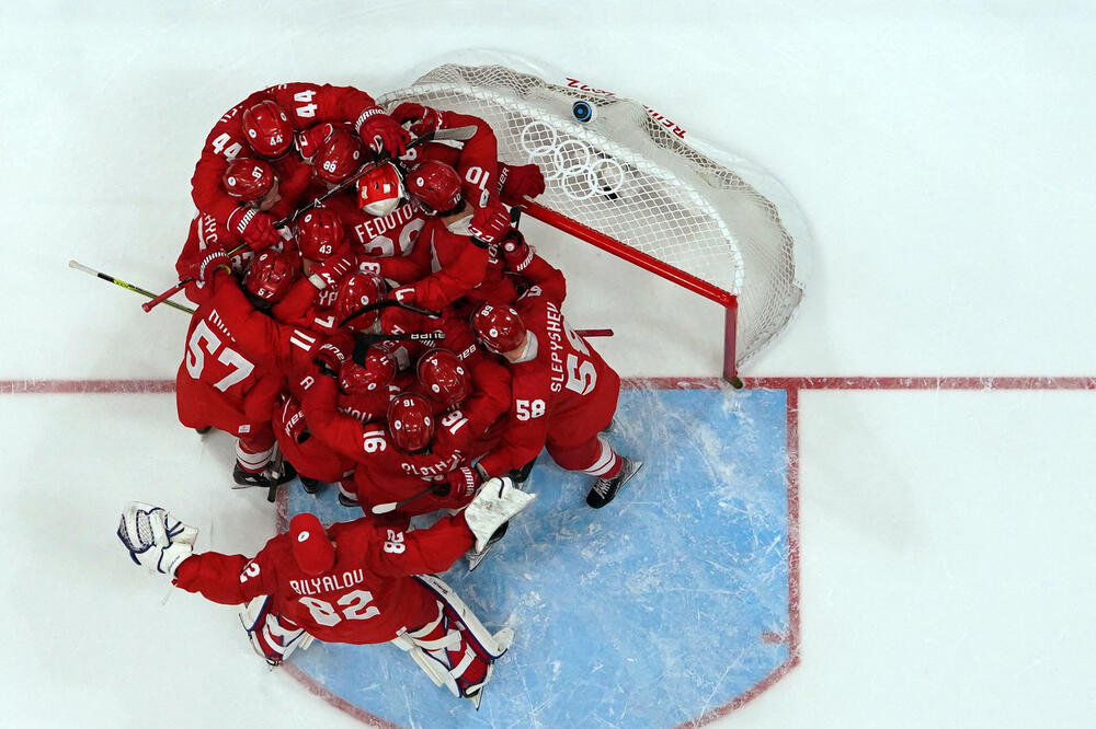 Ruski hokejaši slave, Foto: Reuters