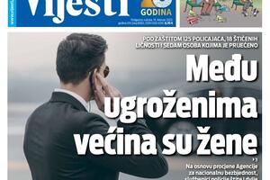 Naslovna strana "Vijesti" za 19. februar 2022.