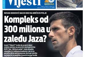 Naslovna strana "Vijesti" za 20. februar 2022.