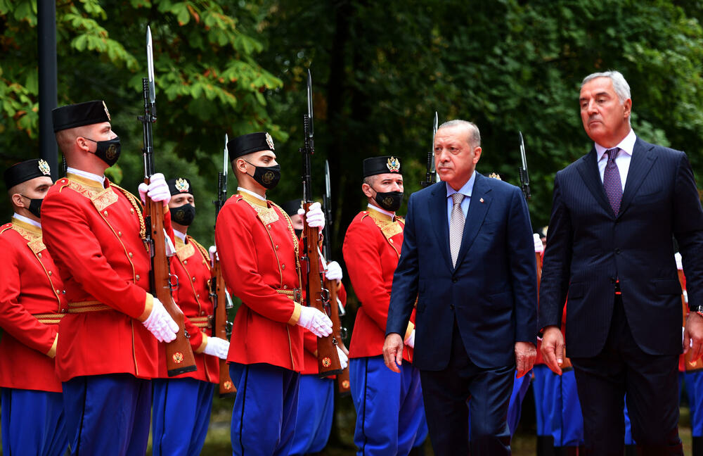 Cilj da trgovinska razmjena između dvije države dostigne 250 miliona dolara: Erdogan sa Đukanovićem tokom posjete Crnoj Gori, Foto: Boris Pejović