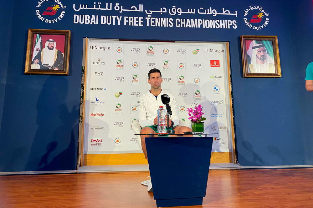 Đoković na pres konferenciji, Foto: Reuters