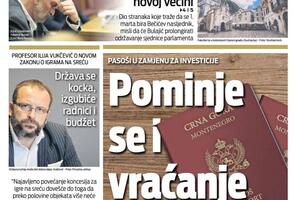 Naslovna strana "Vijesti" za 23. februar 2022.