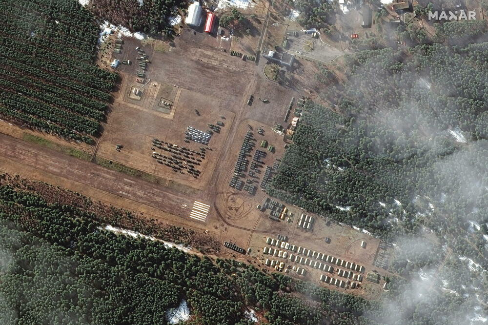 Satelitski snimak koji pokazuje raspoređivanje trupa na jugu Bjelorusije, Foto: Reuters