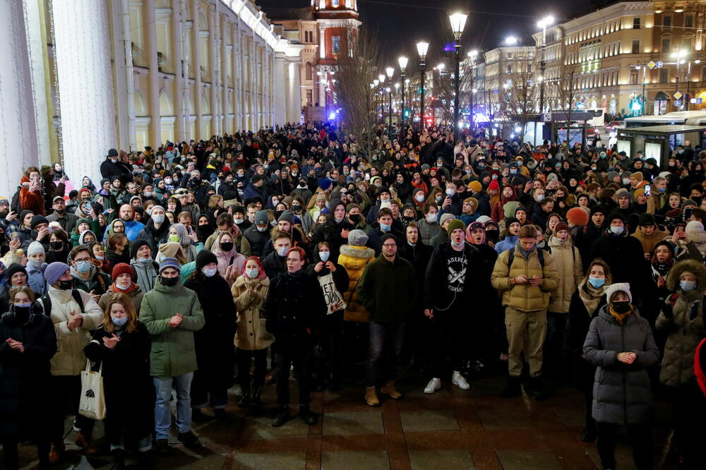 Sa protesta u Sank Peterburgu, Foto: Reuters