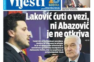 Naslovna strana "Vijesti" za 27. februar 2022.