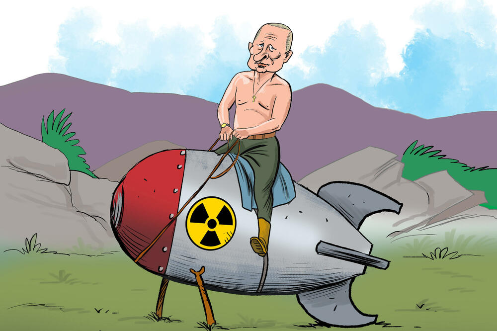 Putin na nuklearnoj raketi, Foto: Dušan Duca Gađanski