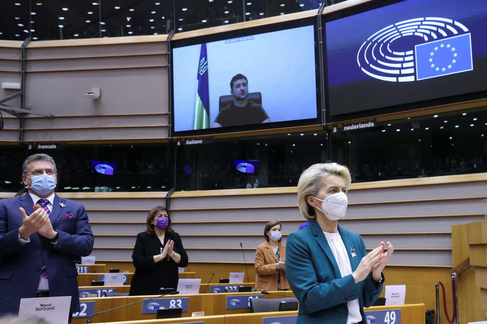 Obraćanje Zelenskog u Evropskom parlamentu, Foto: Reuters