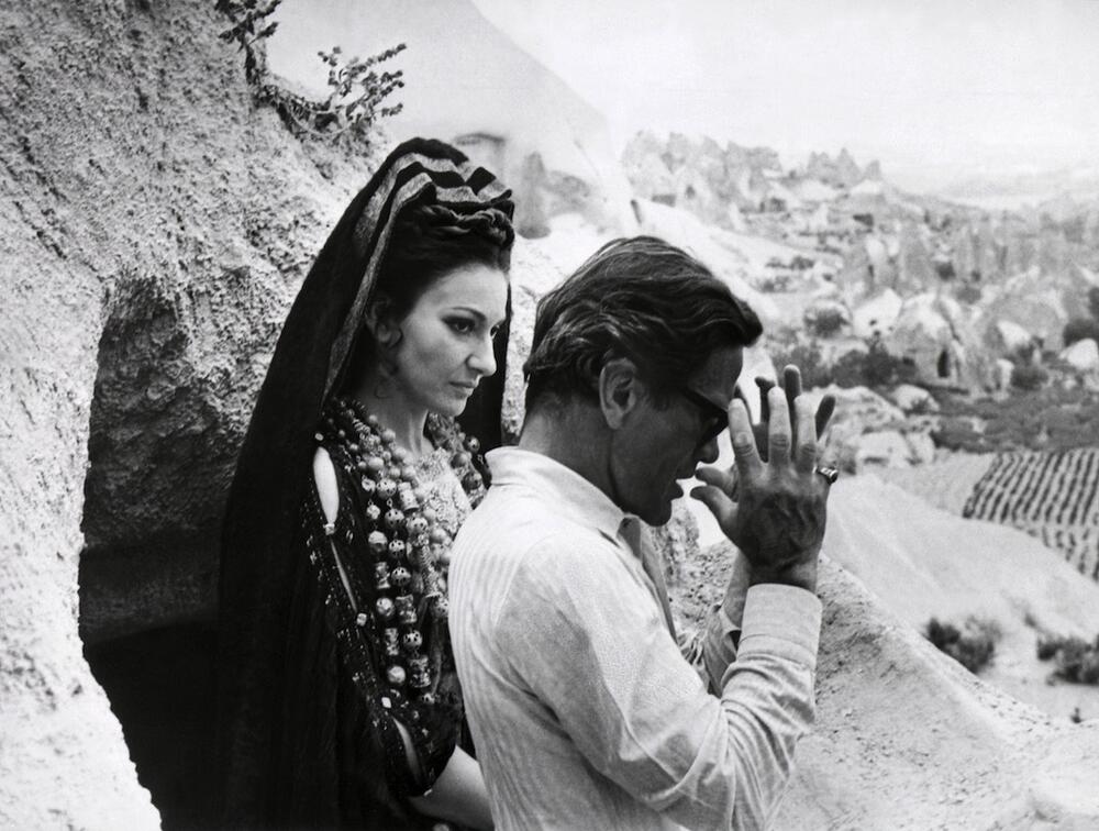Marija Kalas i Pazolini na snimanju 'Medeje' 1969. godine 