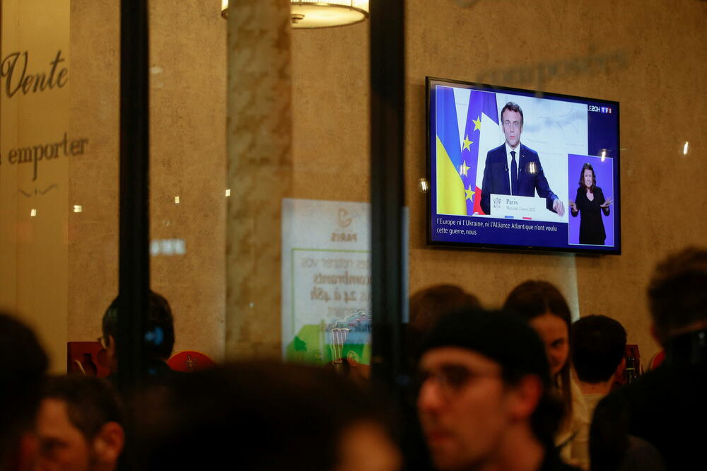 Obraćanje Makrona na televiziji o stanju u Ukrajini, Foto: Reuters