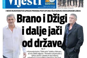 Naslovna strana "Vijesti" za 5. mart 2022.