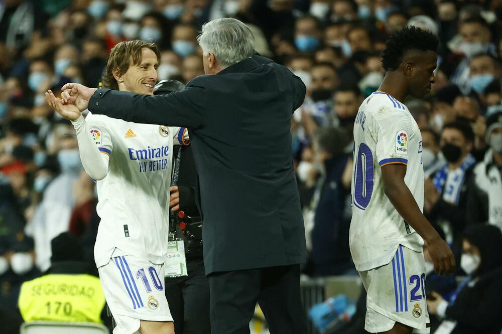Modrić i Anćeloti, Foto: Reuters