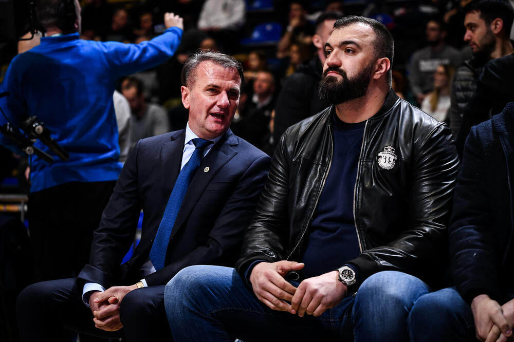 Nikola Peković sa predsjednikom Partizana, Ostojom Mijailovićem