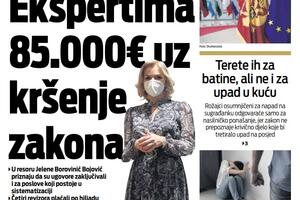 Naslovna strana "Vijesti" za 7. mart 2022.