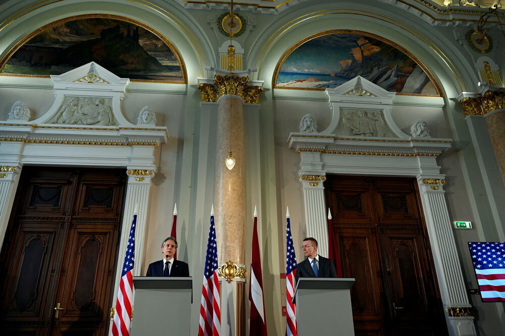 Entoni Blinken tokom pres konferencije u Rigi, Foto: Reuters