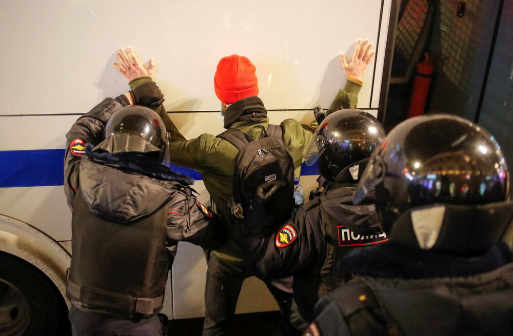 Preko 14000 ljudi je uhapšeno na protestima širom Rusij