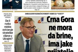 Naslovna strana "Vijesti" za 10. mart 2022.