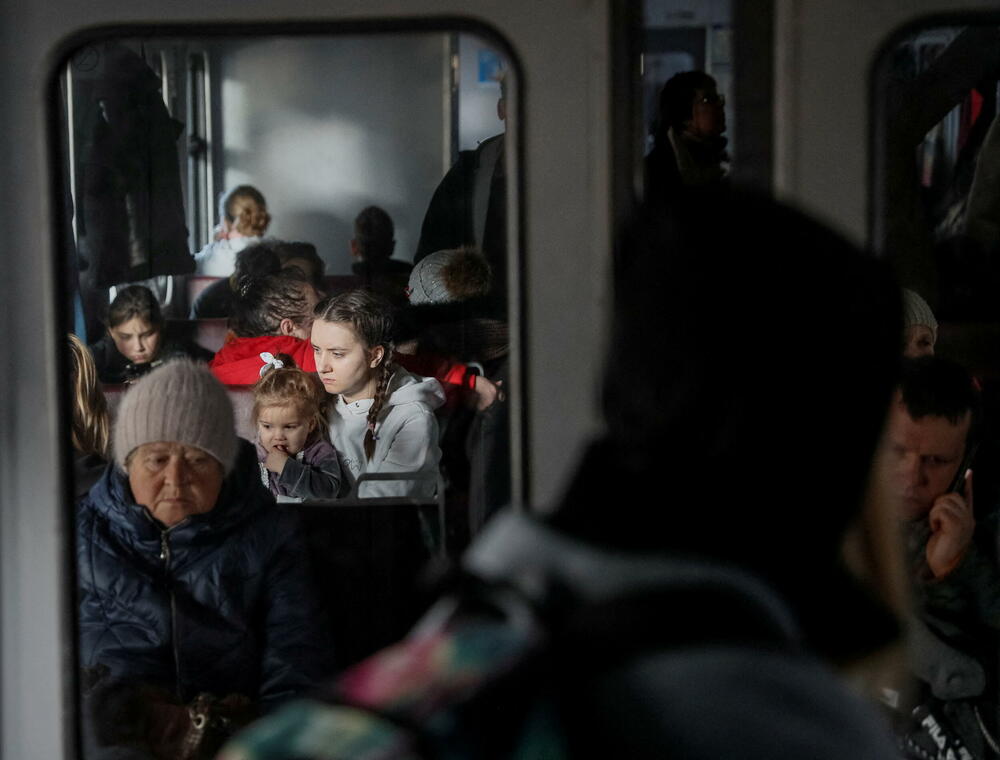 Evakuacija ukrajinskih civila iz Kijeva u Lavov