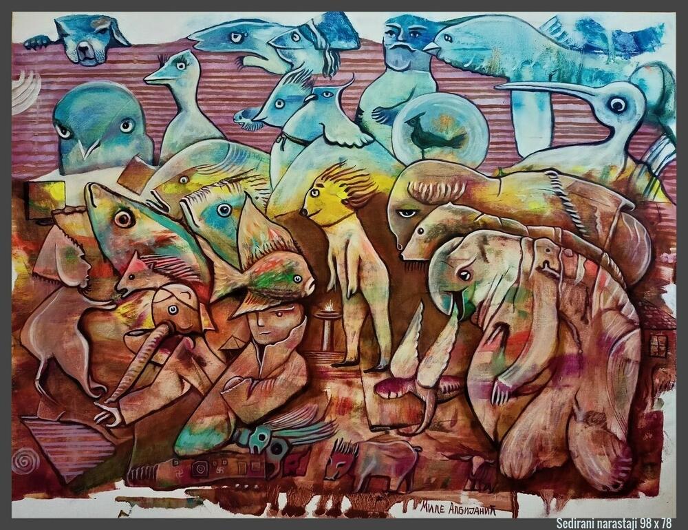 <p>Mistifikovana, predskazivačka, lirična i simbolična djela, iz novog i drugačijeg ciklusa slika Mila Albijanića, predstavljena su na izložbi “Gravitacije budućnosti, veliki karneval i druge priče” u Kotoru</p>