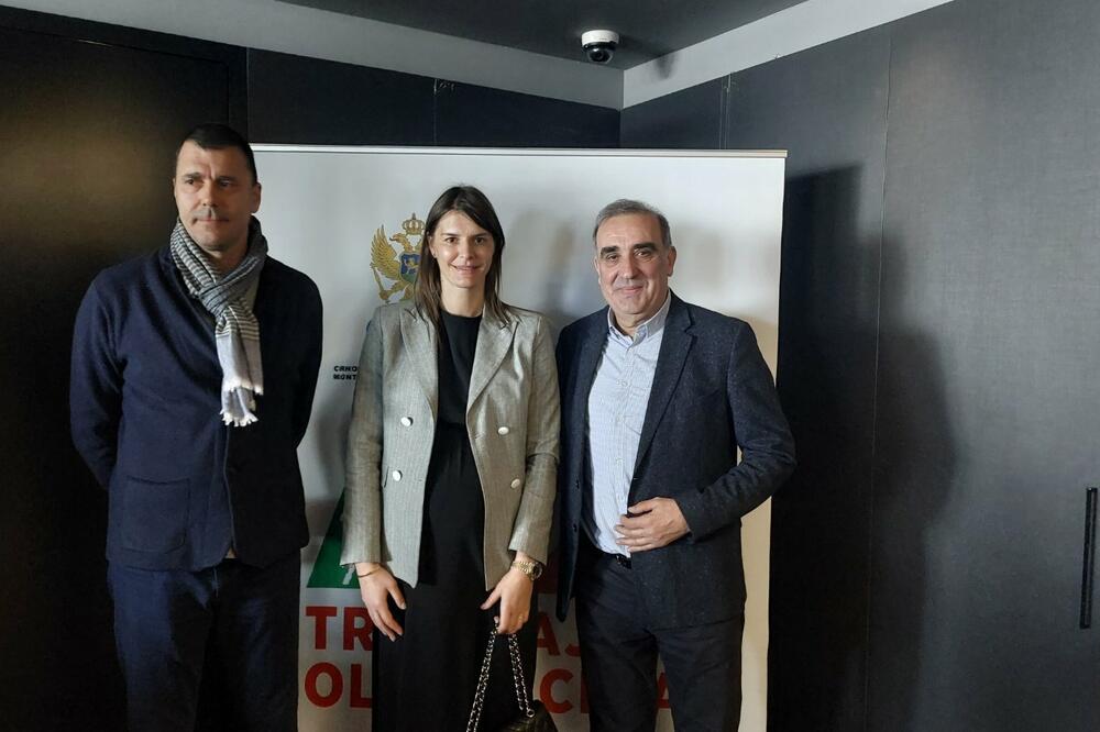 Igor Vušurović, Kaća Bulatović i Dušan Simonović, Foto: COK