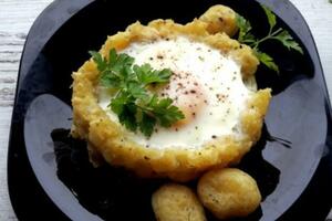 Dva recepta za gnijezda od krompira: Sa jajetom ili šampinjonima