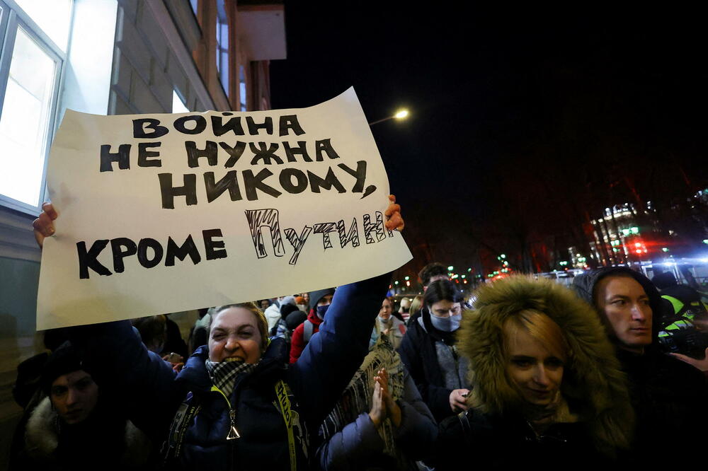 From the protest in Moscow against the war in Ukraine, Photo: Reuters