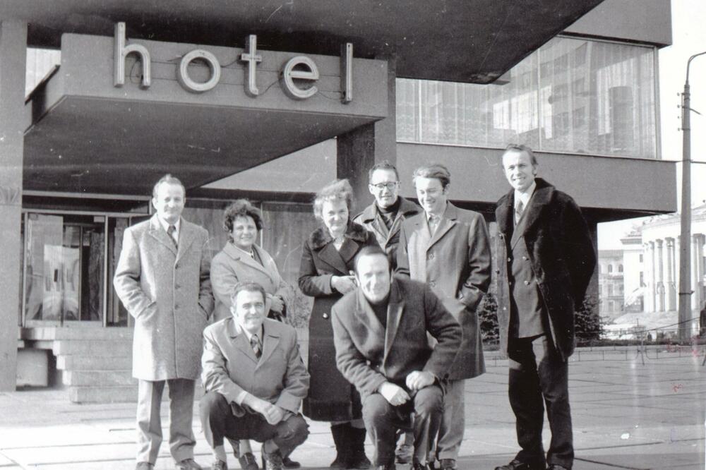 Delegacija jugoslovenskih novinara u Kijevu, novembra 1972. Prvi slijeva stoji autor teksta, Foto: Privatna arhiva