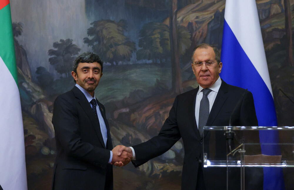 Ministri spoljnih poslova Rusije i UAE u četvrtak u Moskvi