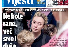 Naslovna strana "Vijesti" za 21. mart 2022.