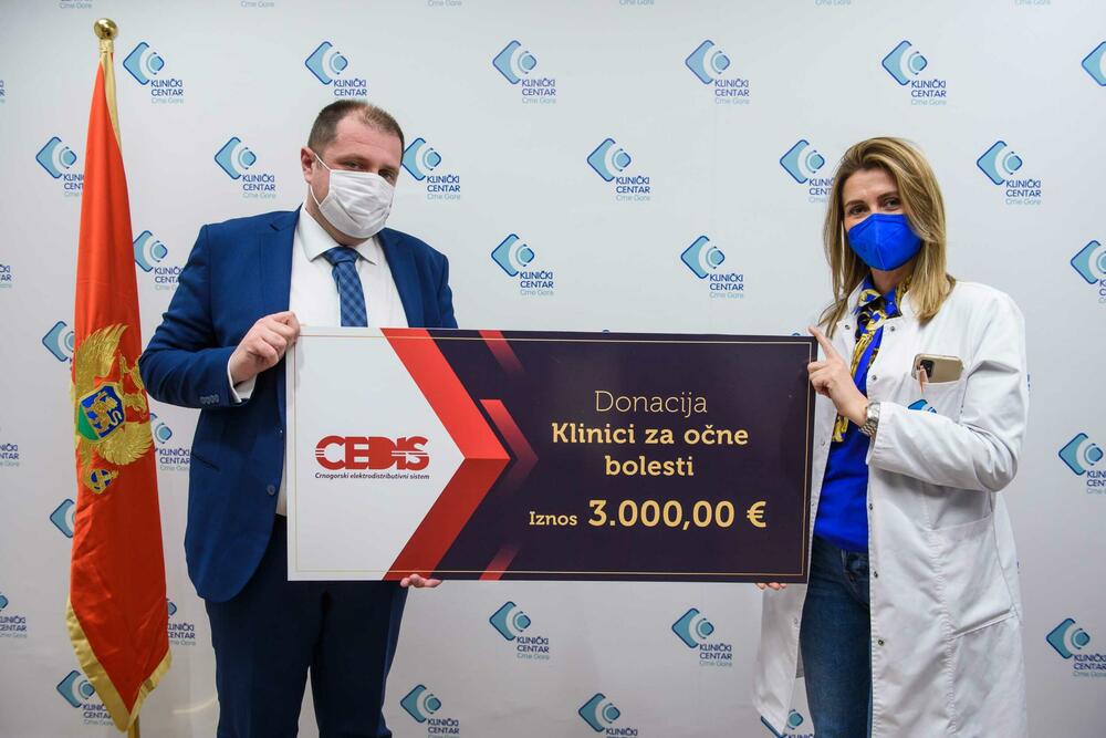 Vladimir Čađenović, donacija CEDIS, Biljana Stijović