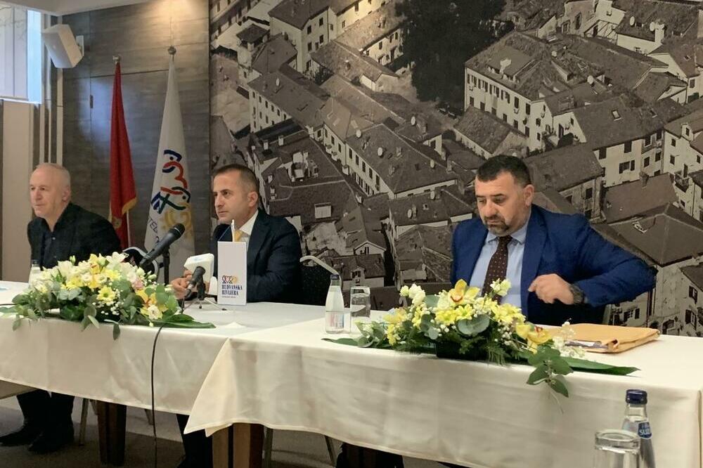 Gregović i Pejović na presu Budvanske rivijere, Foto: Vuk Lajović