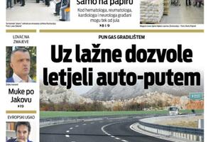 Naslovna strana "Vijesti" za 23. mart 2022.