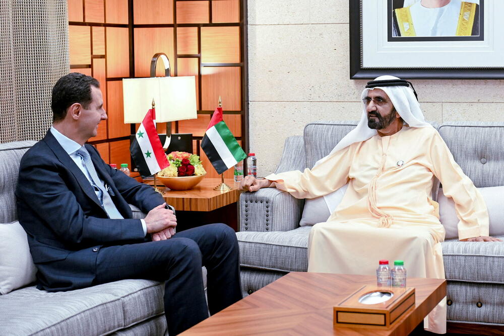 Asad sa premijerom UAE i vladarom Dubaija šeikom Mohamedom bin Rašidom al Maktumom