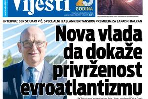 Naslovna strana "Vijesti" za 27. mart 2022.