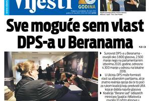 Naslovna strana "Vijesti" za 28. mart 2022.