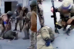 Da li se na snimku vidi pucanje u noge zarobljenih ruskih vojnika