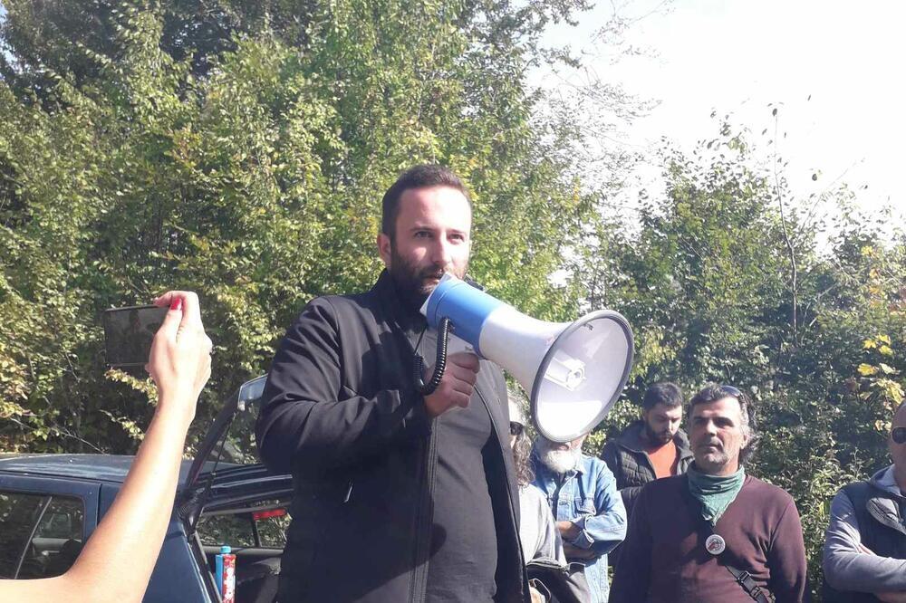 Vasilije Ivanović na jednom od protesta, Foto: Dragana Šćepanović