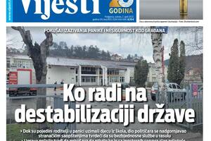 Naslovna strana Vijesti za 2. april 2022.