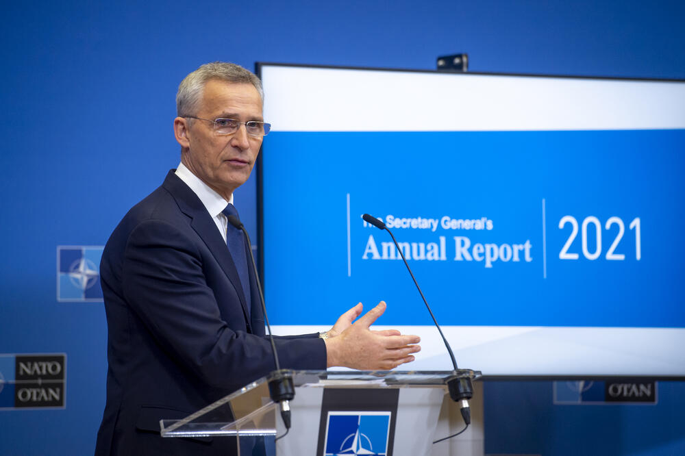 Stoltenberg na predstavljanju godišnjeg izvještaja, Foto: NATO