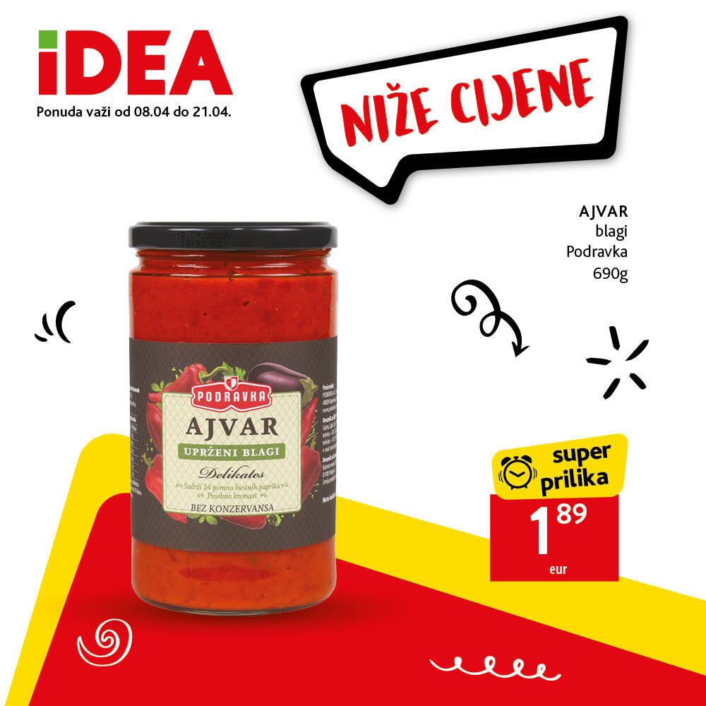 <p>Potražite preko 1.000 sniženih redovnih cijena u svim IDEA prodavnicama</p>