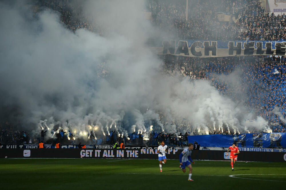 Navijači Herte na meču sa Unionom, Foto: Reuters