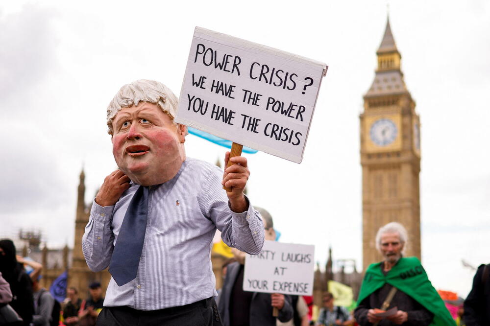 Protesti protiv Džonsona u Londonu, Foto: Rojters