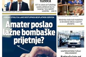 Naslovna strana "Vijesti" za 14. april 2022.
