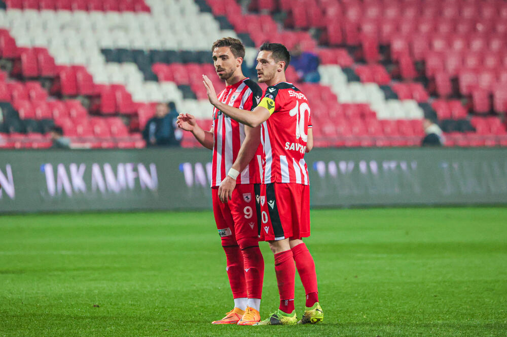 Savićević i Portugalac Tomane, saigrači iz Samsuna, Foto: Twitter/Yılport Samsunspor