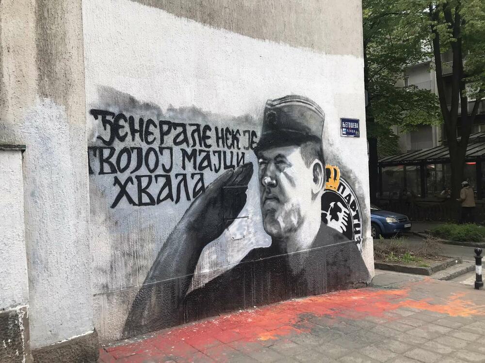 Veličanje osuđenih ratnih zločinaca: Mural u Beogradu posvećen Ratku Mladiću