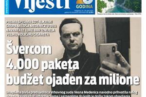 Naslovna strana "Vijesti" za 24. i 25. april 2022.