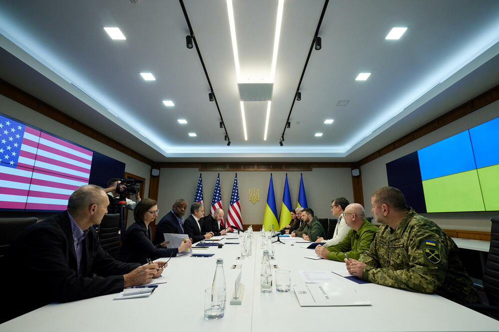 Sa sastanko Zelenskog sa Ostinom i Blinkenom u Kijevu, Foto: Reuters